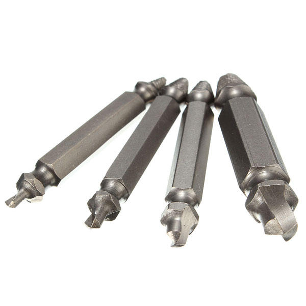 Drillpro 4PCS Double-Sided Screw Extractor, Bolt Remover Tool, Fast Out, Model XYZ - Image 3